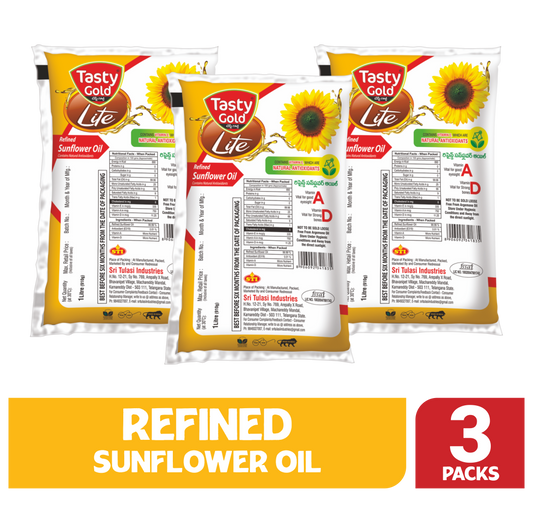 Refined Sunflower Oil | 1000ml | Pack of 3